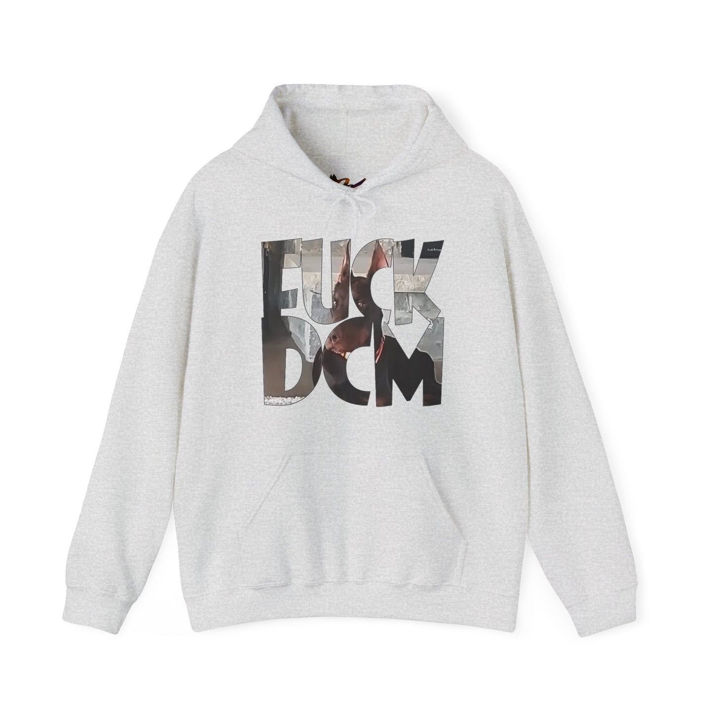 Hooded Sweatshirt - Bold 'FUCK DCM' Design