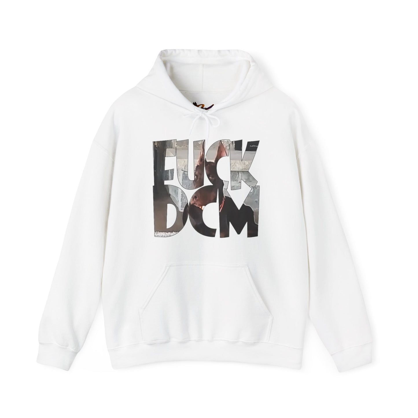 Hooded Sweatshirt - Bold 'FUCK DCM' Design