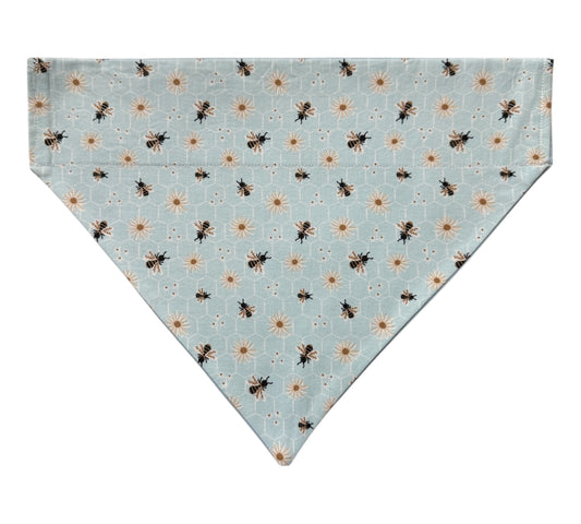 Light Blue Bee Over The Collar Bandana